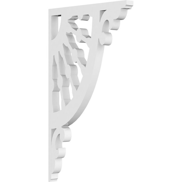 Ekena Millwork Wagon Wheel Architectural Grade PVC Bracket , 5/8"W X 6 1/2"D X 11"H BKTP01X06X11WW